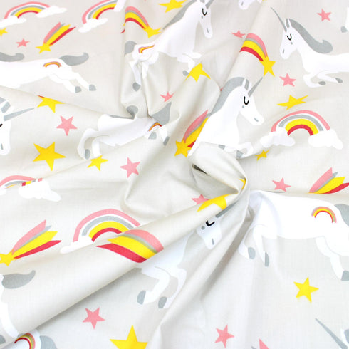 3 Metre Premium Eco-Cotton 45" Wide - Grey Unicorn