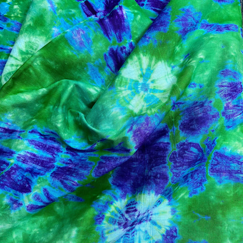 2.9 Metre Premium Tie Dye Cotton – 36” Wide - (Blue & Green)