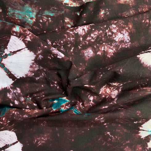 2.9 Metre Premium Tie Dye Cotton – 36” Wide - (Dark Brown)