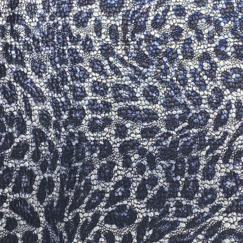 3 Metre Luxurious Metallic Snake Jersey - 55"- (Silver)