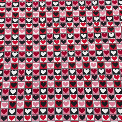 3 Metre Luxurious Soft Viscose Jersey - 60"-  (Heart)