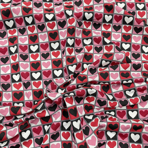 3 Metre Luxurious Soft Viscose Jersey - 60"-  (Heart)