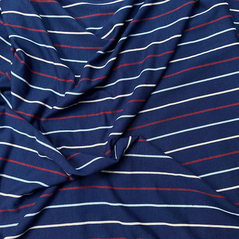 3 Metre Luxurious Soft Viscose Jersey - 60"-  (Lines)