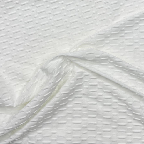 3 Metre Luxurious Winter Dobby Jersey - 60"-  (White)