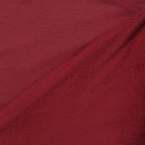 3 Metres, Heavy-Weight Cotton Brushed Sweatshirt Jersey 55” Wide - (Maroon)