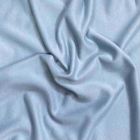 3 Metres, Heavy-Weight Cotton Sweatshirt Jersey 55” Wide (Pastel Blue)