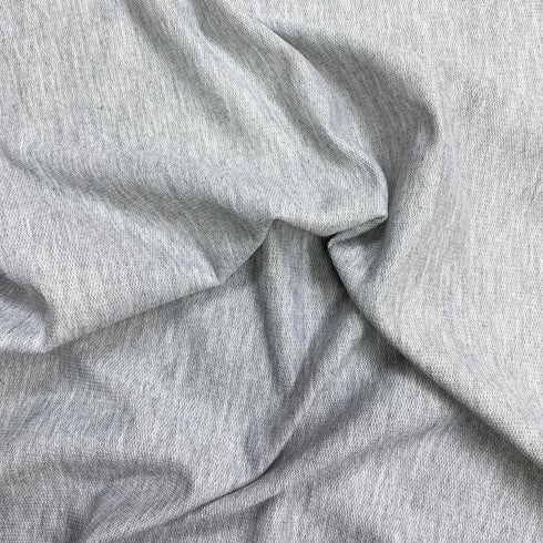 3 Metres, Heavy-Weight Cotton Sweatshirt Jersey 55” Wide (Silver)