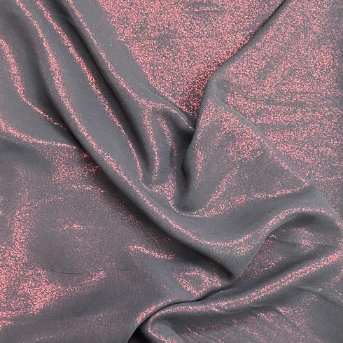 3 Metres Luxury Dressmaking Metallic Chiffon- 55" Wide - (Red)