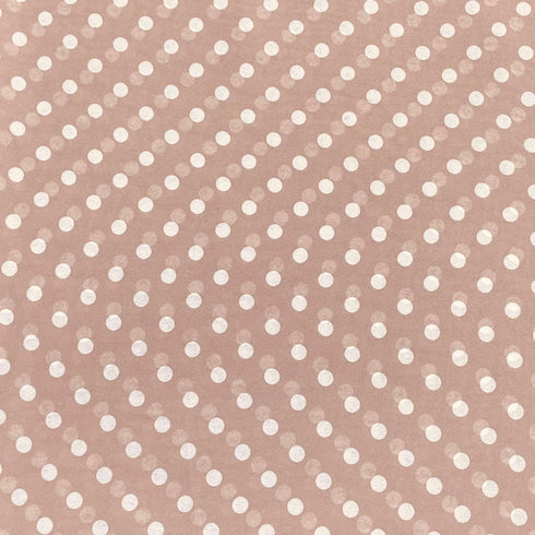 3 Metres Luxury Printed Chiffon- 55" Wide- (Brown Polka)