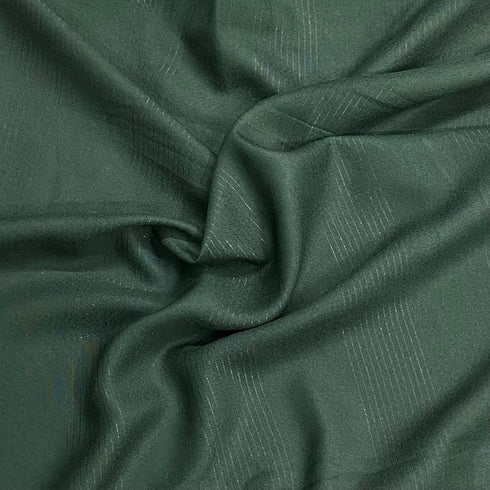 3 Metres Premium Dressmaking Stripe Rayon 45" Wide (Bottle Green)