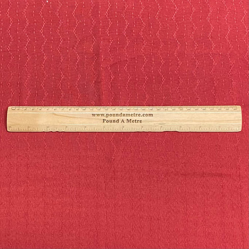 3 Metres Premium Dressmaking Stripe Rayon 45" Wide (Red)