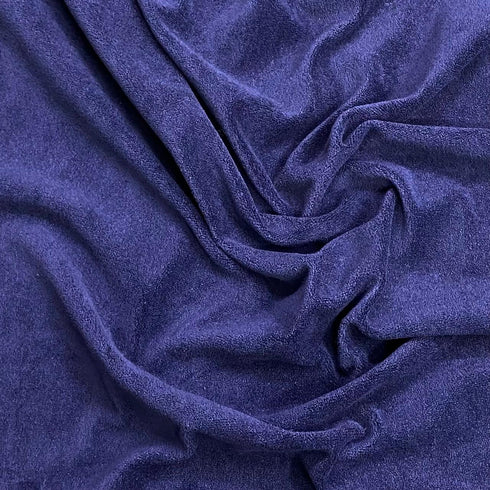 3 Metres Premium Terry Velour Fabric - 60″ Wide (Navy)
