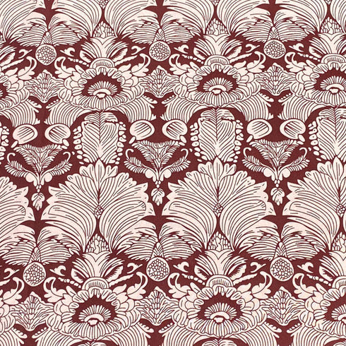 3 Metres, Printed Summer Dressmaking Viscose Fabric - 55" Wide (Maroon)