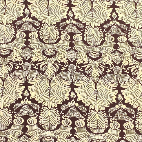 3 Metres, Printed Summer Dressmaking Viscose Fabric - 55" Wide (Brown)