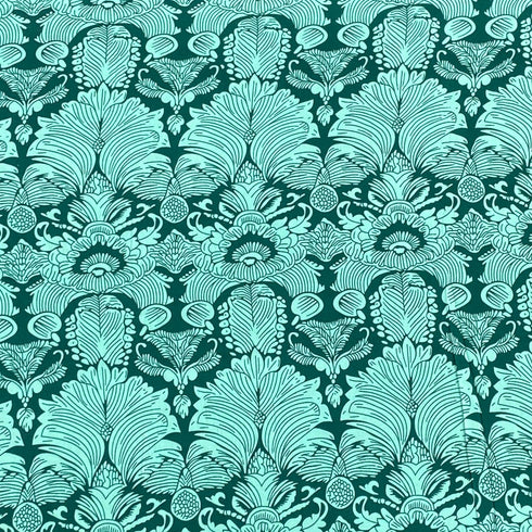 3 Metres, Printed Summer Dressmaking Viscose Fabric - 55" Wide (Green)