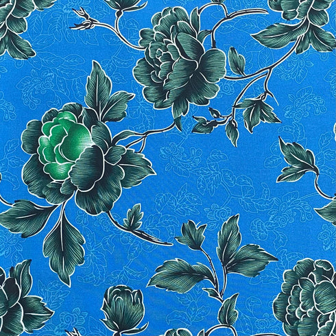 3 Metres, Printed Summer Dressmaking Viscose Fabric - 55" Wide (Blueberry)