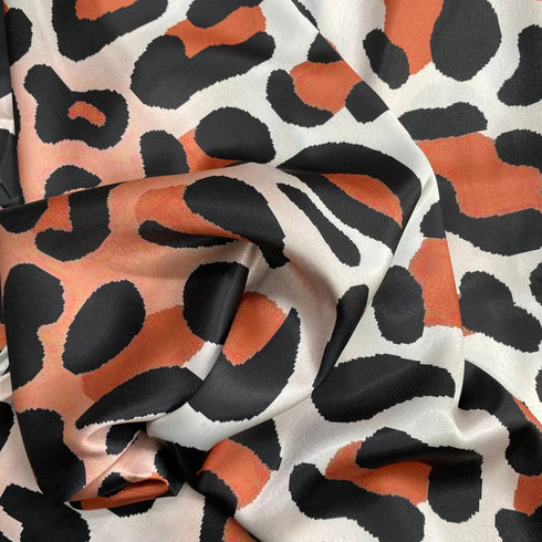 3 Metres Silky-Smooth Printed Satin- 45" Wide (Cheetah)