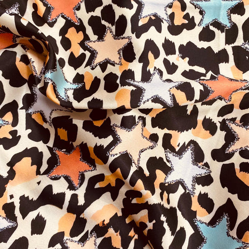 3 Metres Silky-Smooth Printed Satin- 45" Wide (sTAR)