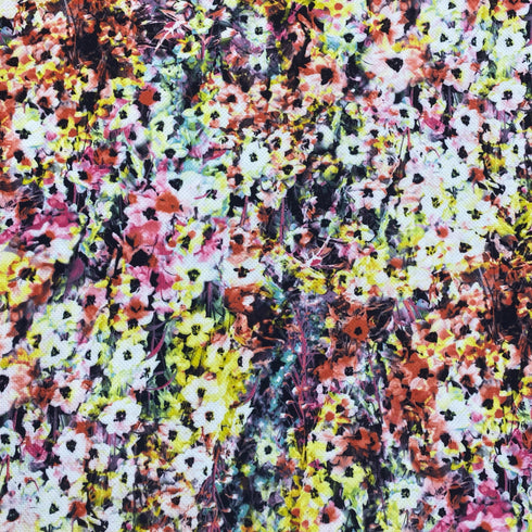 3 Meters Waffle Printed Scuba Jersey - 55" Wide - Floral
