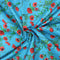 Per Metre Digital Print 100% Cotton- 44" Wide- Blue Flowers
