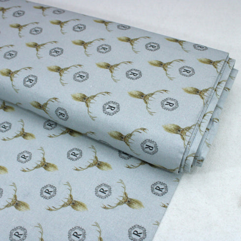 Per Metre Digital Print 100% Cotton- 44" Wide- Grey