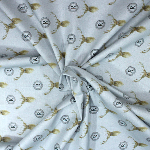 Per Metre Digital Print 100% Cotton- 44" Wide- Grey