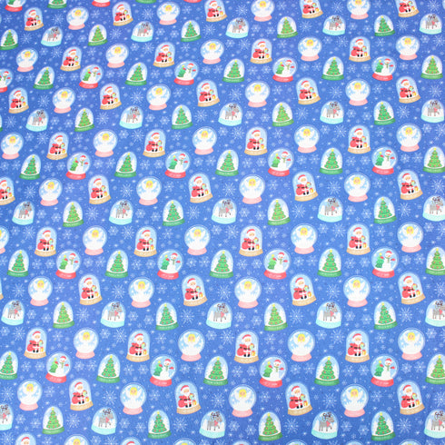 Sold Per Metre, Premium Quality Printed Digital Cotton, 'Santa' - 45" Wide