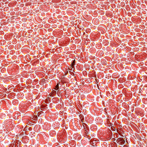 Sold Per Metre, Premium Quality Printed Digital Cotton, 'Bell' - 45" Wide