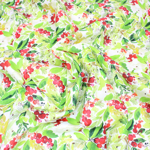 Sold Per Metre, Premium Quality Printed Digital Cotton, 'Christmas ' - 45" Wide