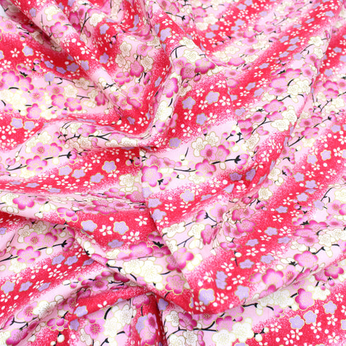 Premium Gold Foil 100% Cotton - 55" Wide - PINK