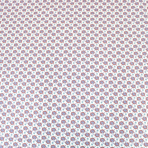 3 Metres Floral Cotton Poplin - 63" Wide - CREAM