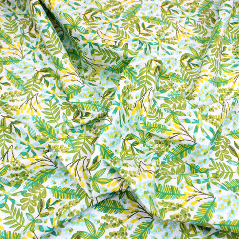 3 Metres Floral Cotton Poplin - 63" Wide - SKY BLUE