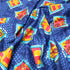3 Metres Tribal Printed Rayon - 55" Wide - Dark Royal Blue