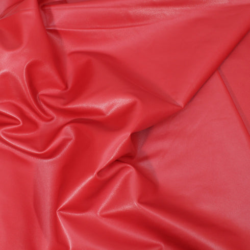 3 Metres, Leatherette on Lycra, 'Red' - 55" Wide