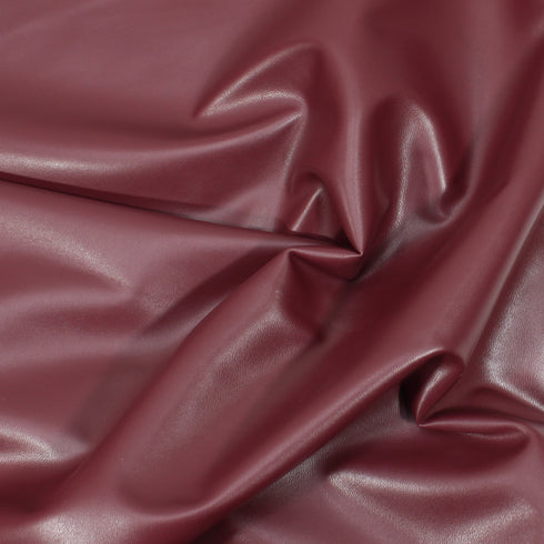 3 Metres, Leatherette on Lycra, 'Maroon' - 55" Wide