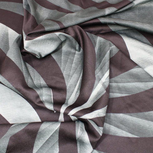 3 Metres Floral Soft Poly-Jersey 55" Wide Abstract - Dark Green