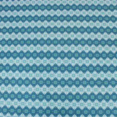 Sold Per Metre, Premium Quality Printed Digital Cotton, 'Turkish Tiles' - 45" Wide