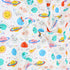 Sold Per Metre, Premium Quality Printed Digital Cotton, 'Friendly Planets' - 45" Wide