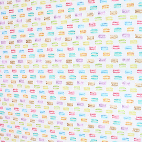 Sold Per Metre, Premium Quality Printed Digital Cotton, 'Macaron' - 45" Wide