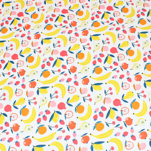 Sold Per Metre, Premium Quality Printed Digital Cotton, 'Five A Day' - 45" Wide