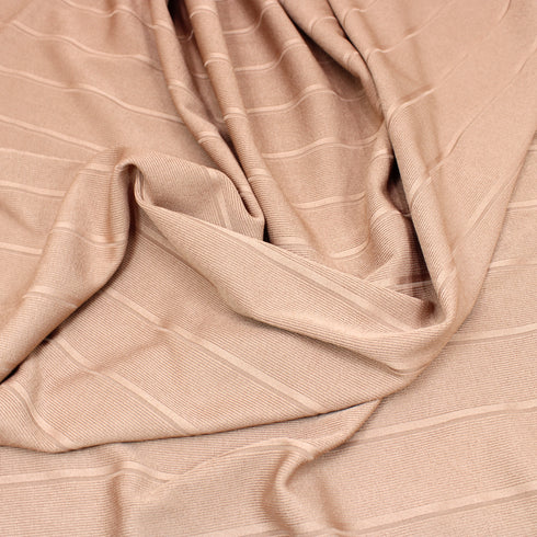 3 Metre Fashion Ribbed Jersey - 55" Wide - Dark Blush