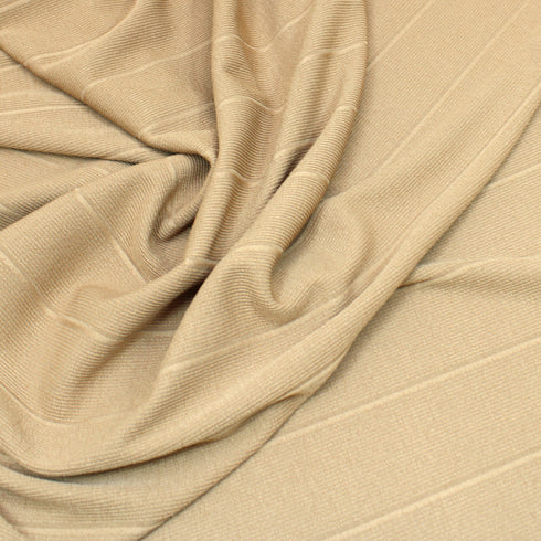 3 Metre Fashion Ribbed Jersey - 55" Wide - Beige