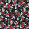 Per Metre Premium Cotton Lawn - 55" Wide - Black Roses