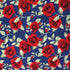 Per Metre Premium Cotton Lawn - 55" Wide - Navy Roses