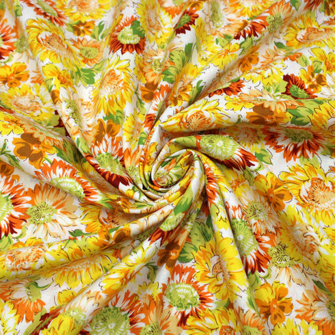 Per Metre Premium Cotton Lawn - 55" Wide - Sunflower