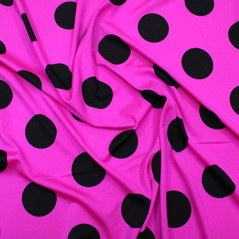 Per Metre Luxury Durable Lycra Effect Printed Jersey 55" Wide - Pink