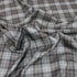 Per Metre, Polycotton Viscose Tartan, 'Grey' - 55" Wide