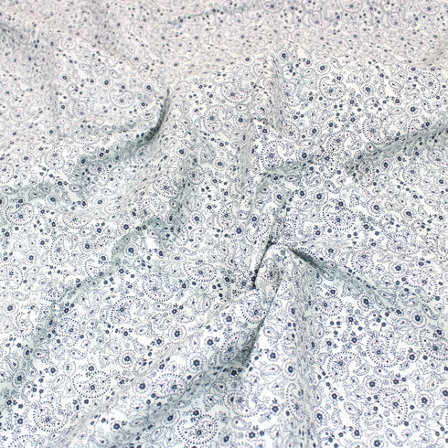 3 Metres 100% Premium Paisley Printed Cotton - 60" Wide - Pale Green