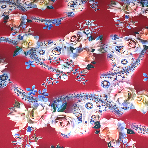 3 Metre, Dressmaking Matt Satin,- 55" Wide- Red