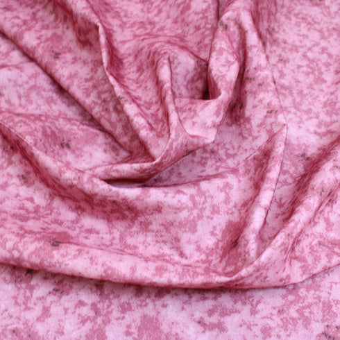 3 Metres, Printed Furnishing Cotton Feel, 'Berry Pink Tie Dye' - 55" Wide
